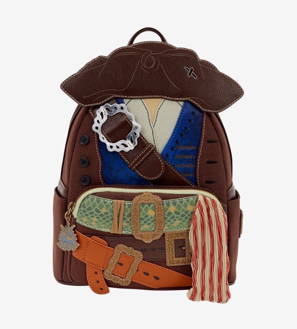 Loungefly Disney Pirates Of the Caribbean Jack Sparrow Figural Mini Backpack NWT